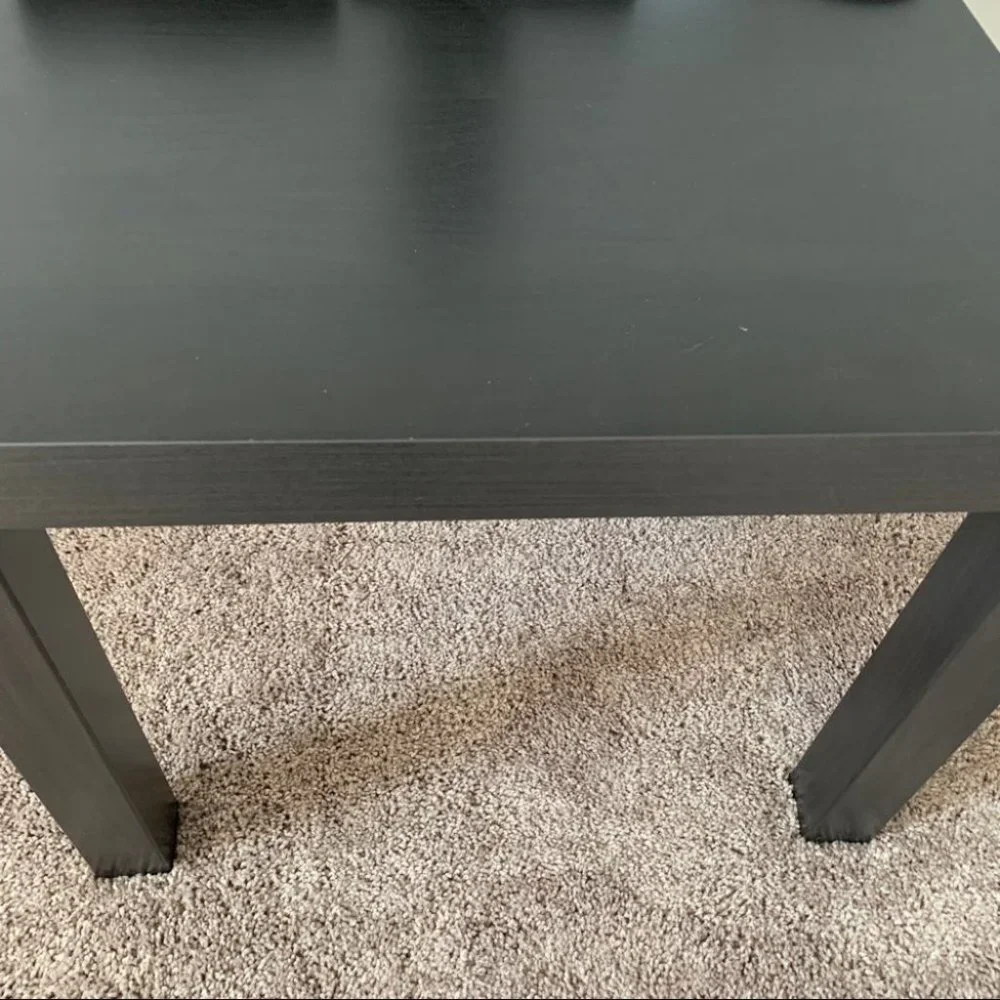 IKEA Side table, black-brown, 21 5/8x21 5/8 